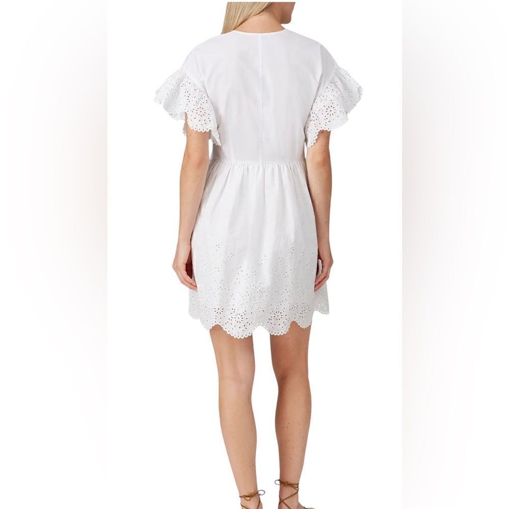 Rebecca Taylor La Vie Short Sleeve Eyelet Dress Size Medium - Picture 3 of 10
